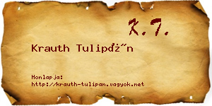 Krauth Tulipán névjegykártya